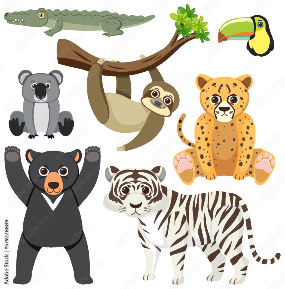 Wild Animals Cartoon Collection