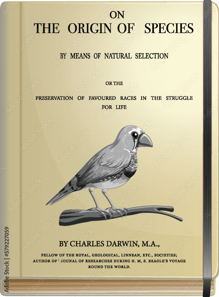 Charles Darwin and The origin of species book