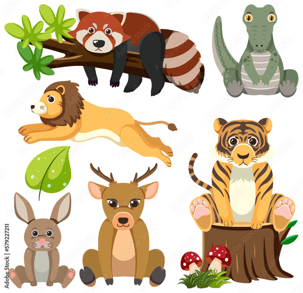 Wild Animals Cartoon Collection