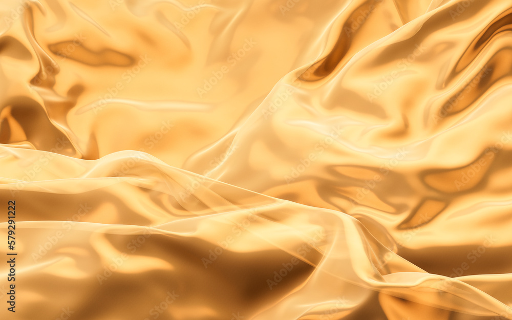 Smooth wave cloth background, 3d rendering.