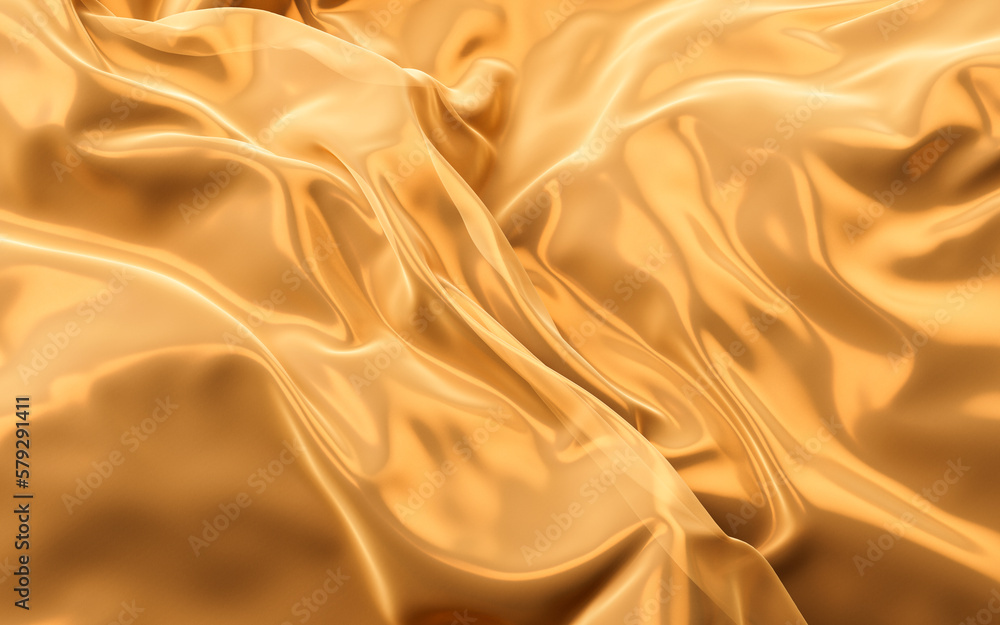 Smooth wave cloth background, 3d rendering.