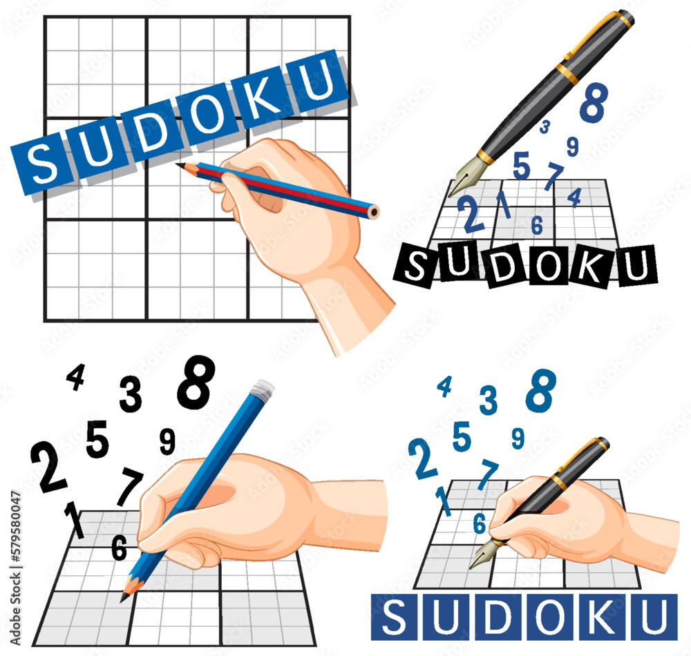 Set of mix sudoku puzzle