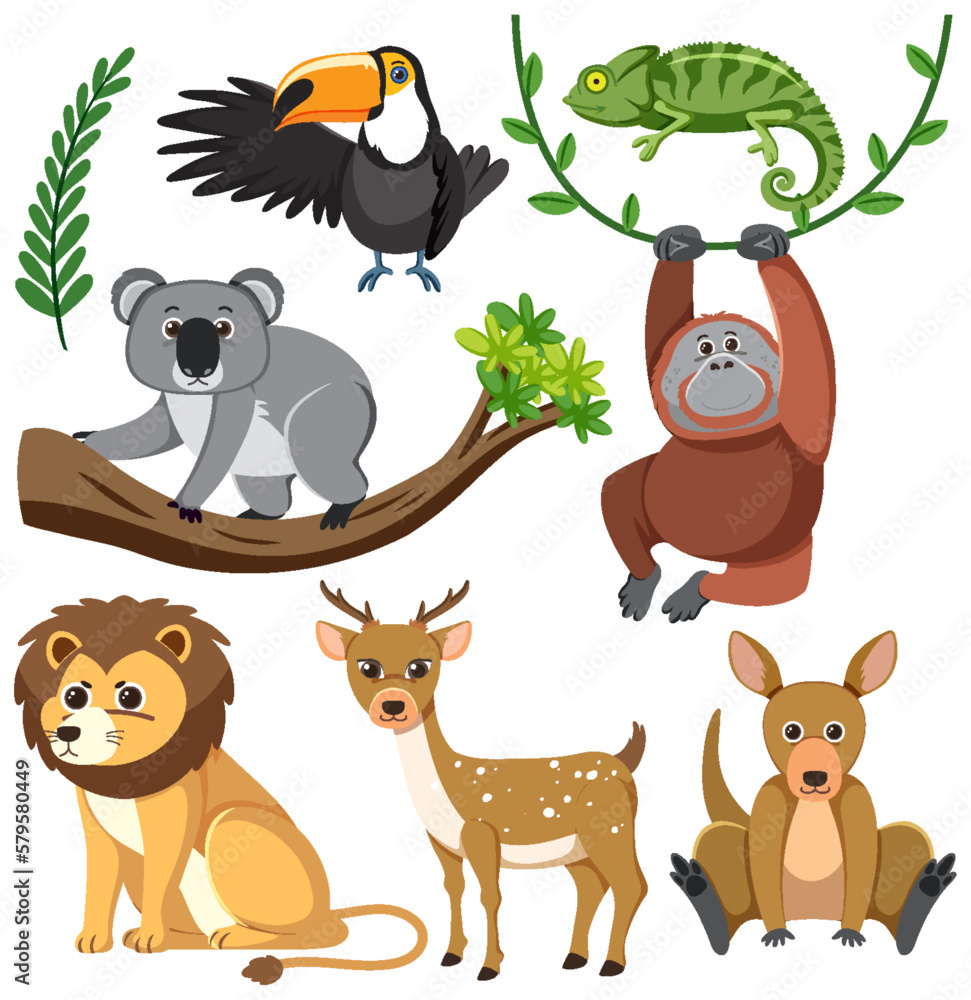 Wild Animals Cartoon Collection