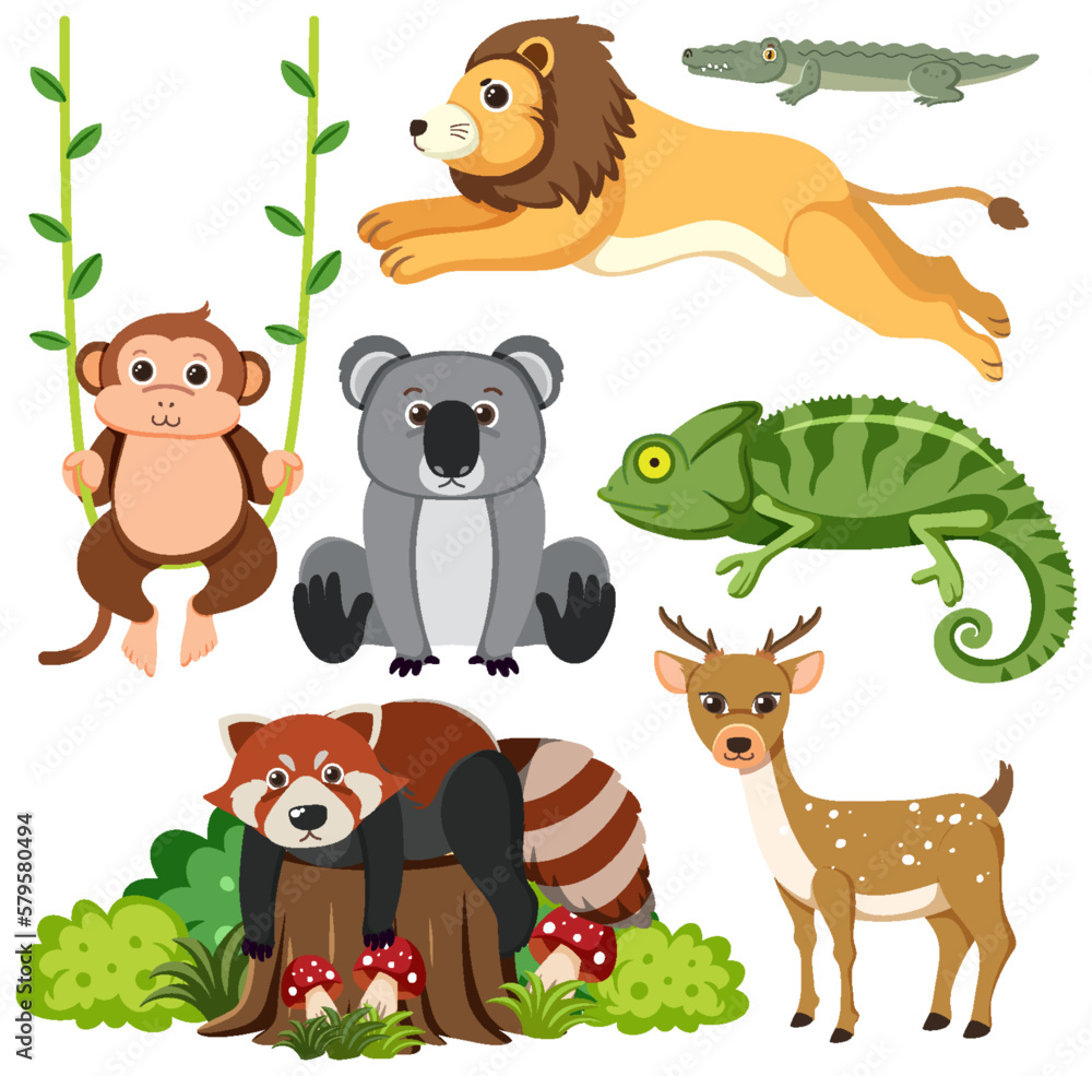 Wild Animals Cartoon Collection