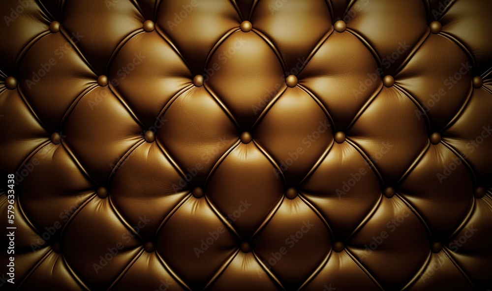  a close up of a brown leather upholstered wall with a diamond pattern on the top of it and a black 