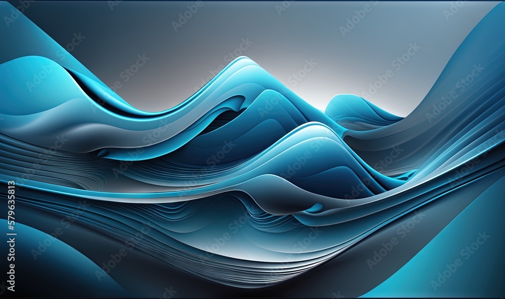  a blue abstract background with waves and a blue background with a blue wave and a black background