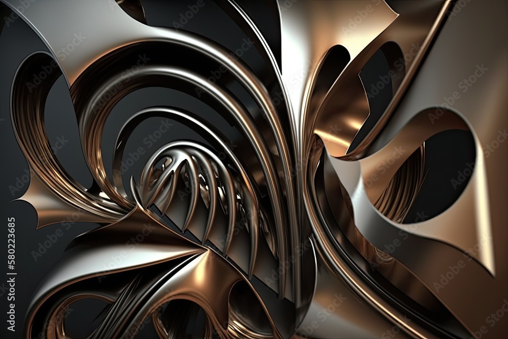 Metal makes a lovely abstract backdrop. Generative AI