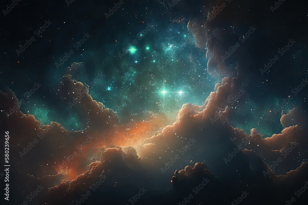 space backdrop texture with stars. Generative AI