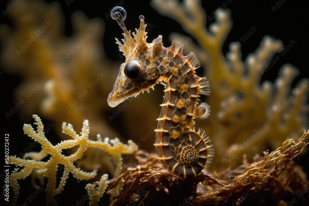 In scientific terms, this little guy is called a hippocampus pontohi, or Pontohs pygmy seahorse. Th