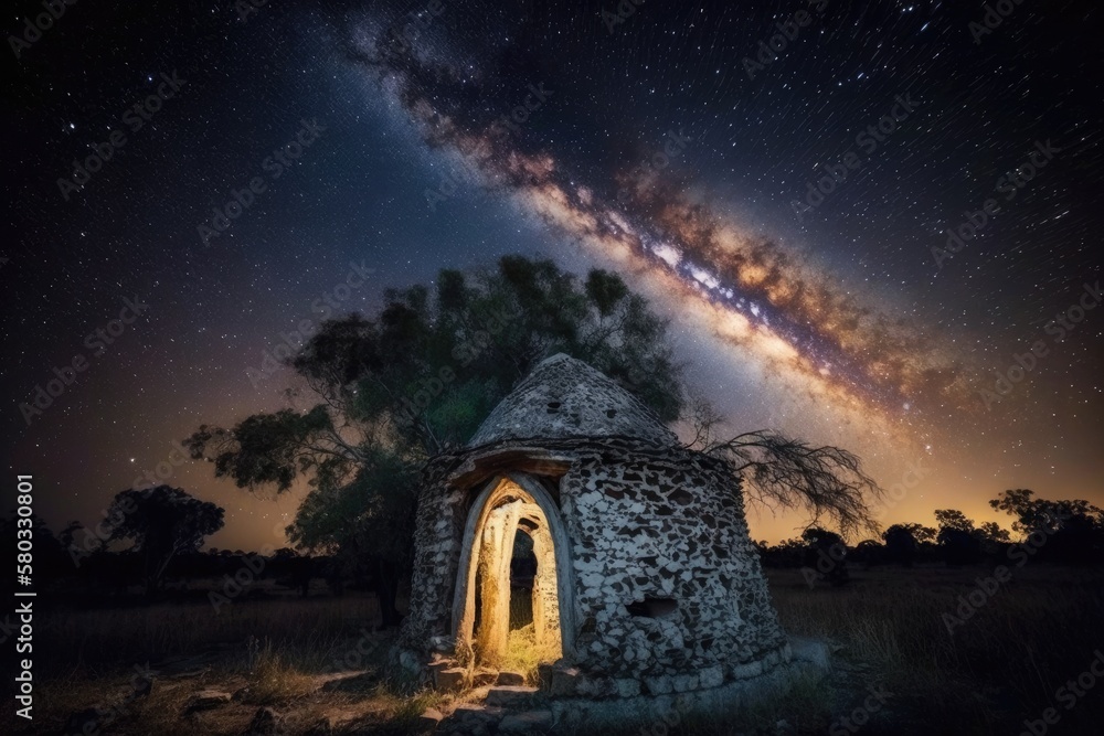 Long exposure shot of the well visible milky way galaxy taken in Thailand near phitsanulok with grit