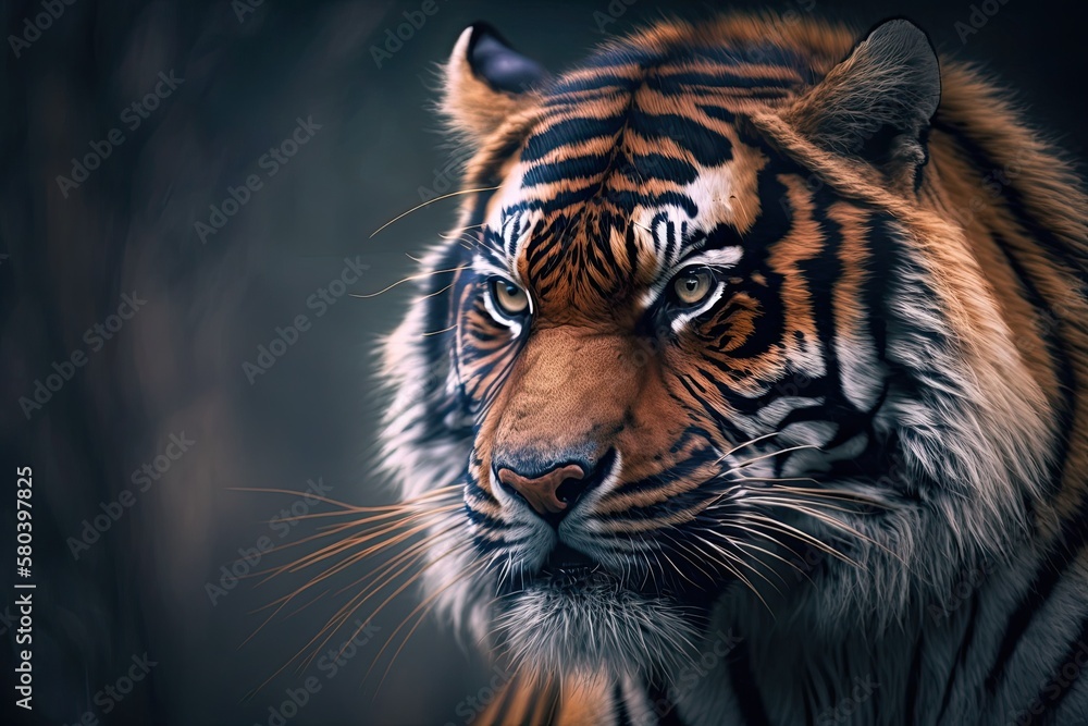 when the beautiful Sumatran tiger is in a bad mood,. Generative AI