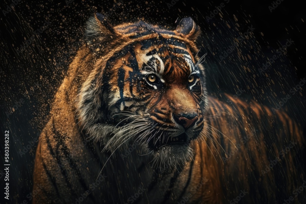 when the beautiful Sumatran tiger is in a bad mood,. Generative AI