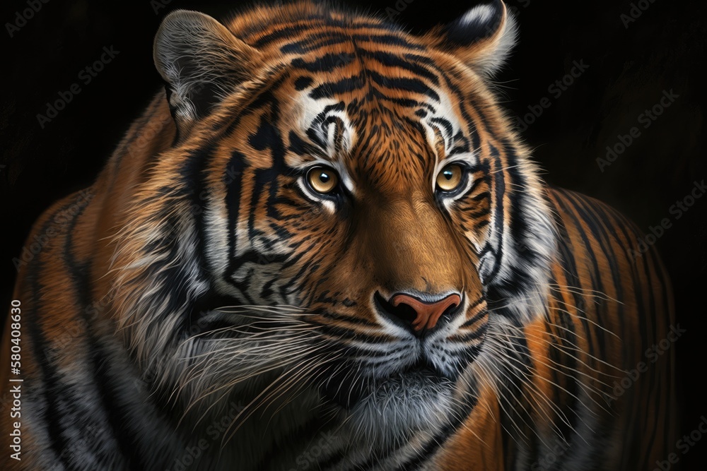 Tiger Portrait. Generative AI