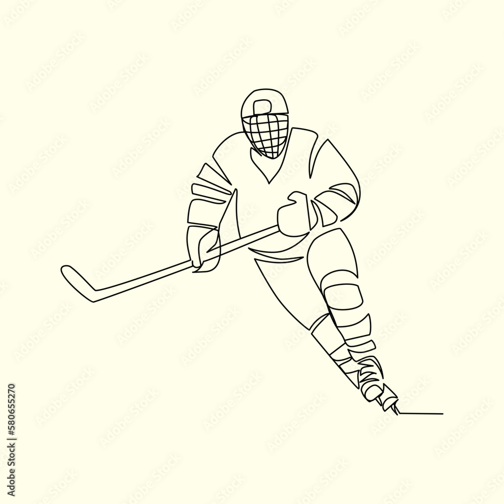 Player drawn in line art style