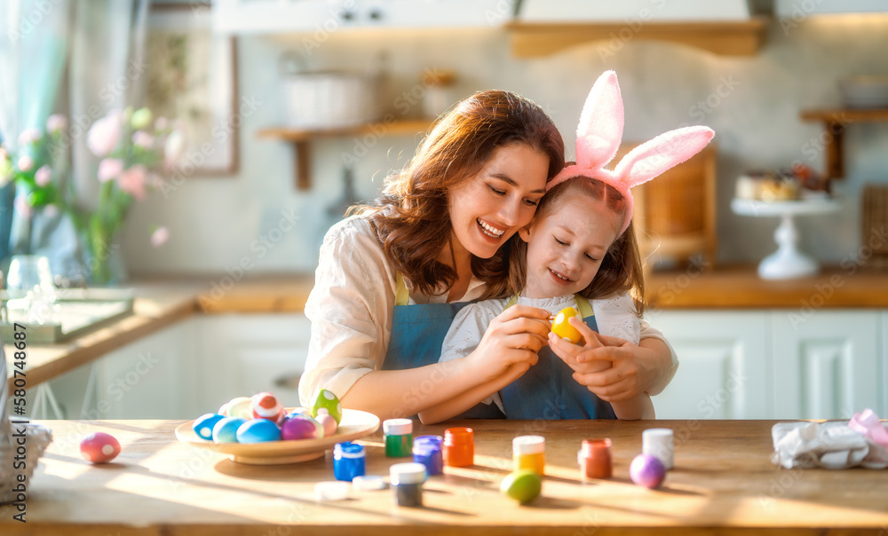 happy family at Easter