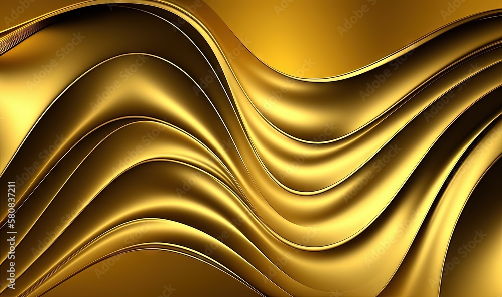  a gold background with wavy lines and curves in the middle of the image is a computer generated ima