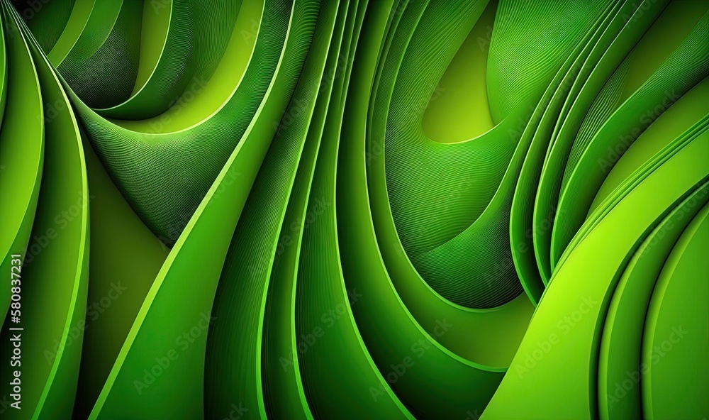  a green abstract background with wavy lines and a black background with a black background and a wh