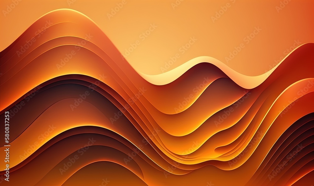  a computer generated image of a wavy orange and orange background with a yellow background and a re