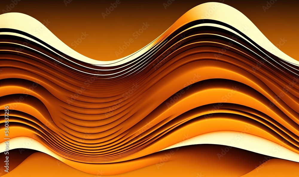  an abstract orange background with wavy lines and curves in the middle of the image is a computer g