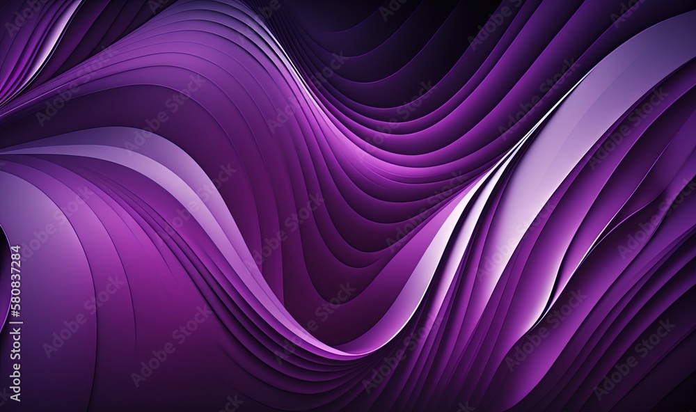  a purple abstract background with wavy lines and curves in the center of the image, with a black ba