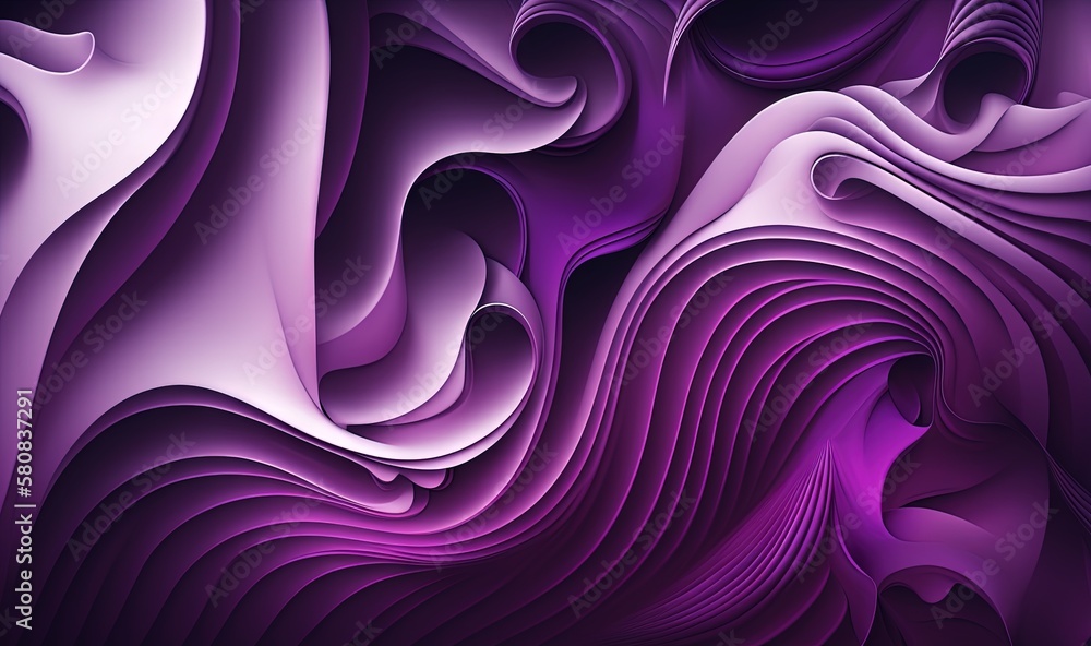  an abstract purple background with wavy lines and curves in the center of the image is a computer g