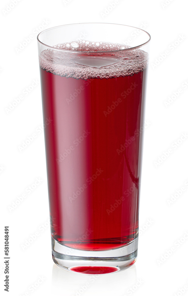 glass of red grape juice