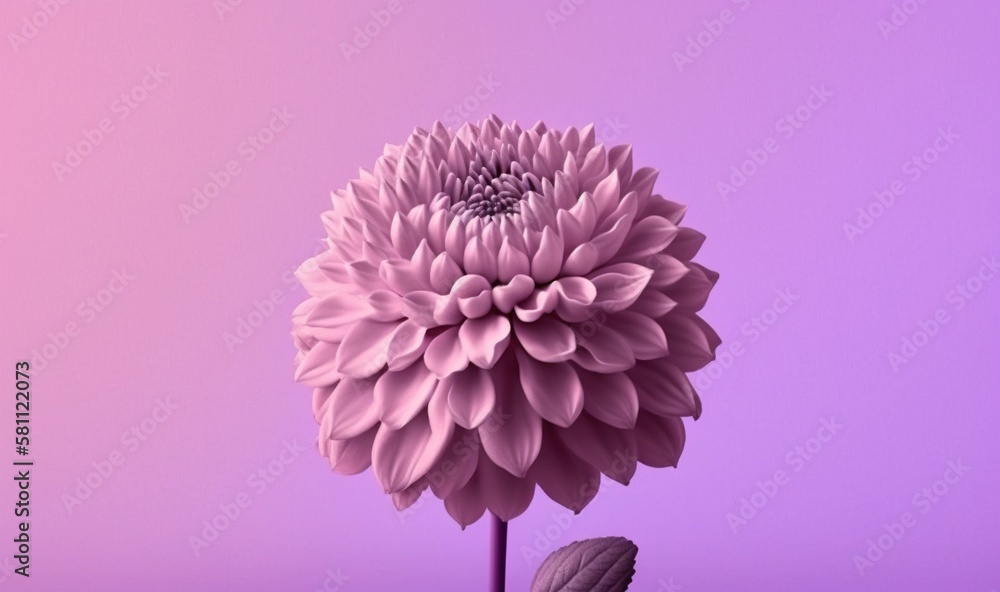  a pink flower with a purple background is featured in this image with a single stem in the foregrou