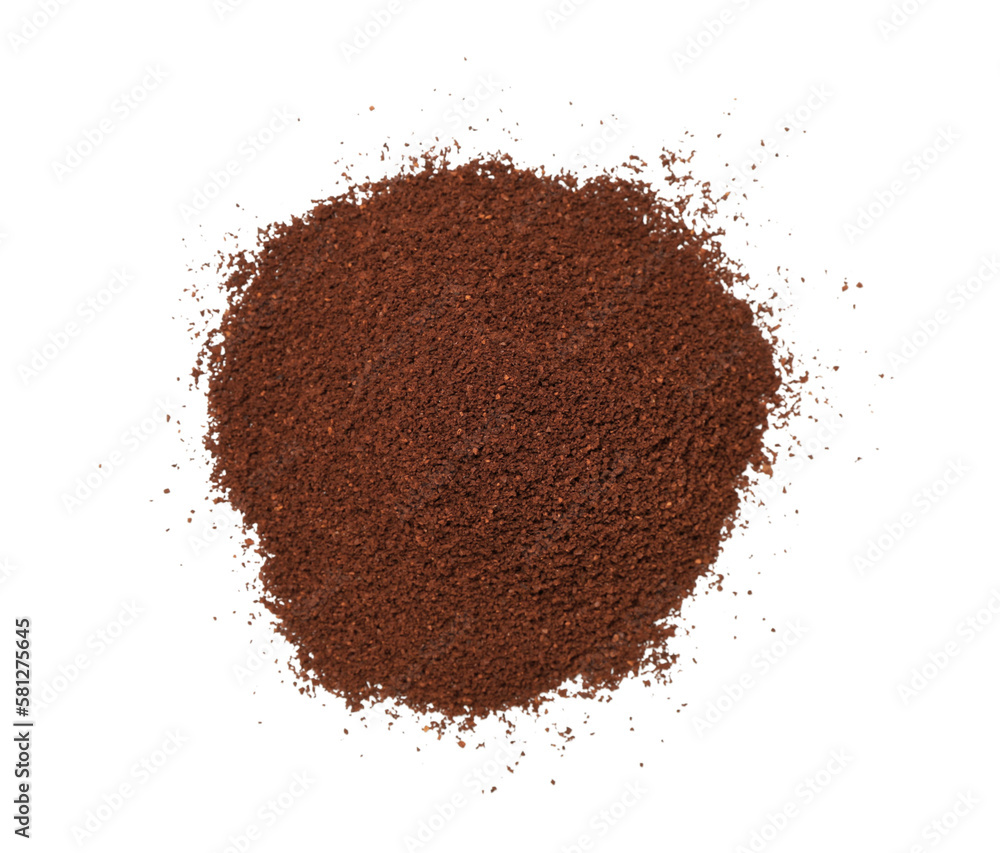 Coffee powder isolated on white background