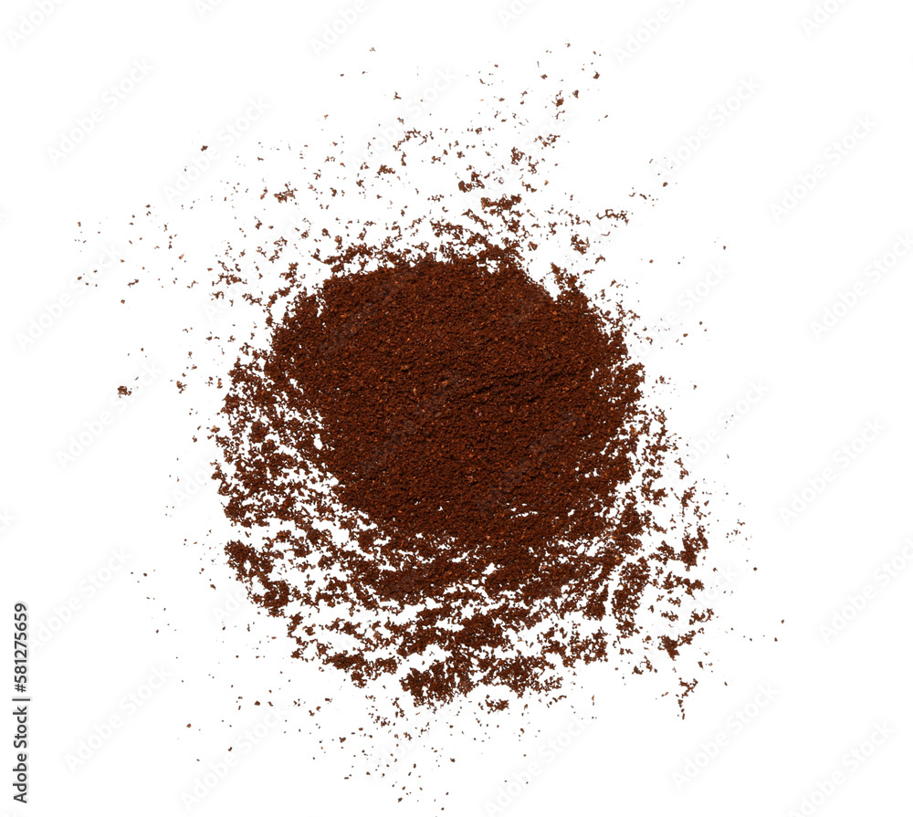 Coffee powder isolated on white background