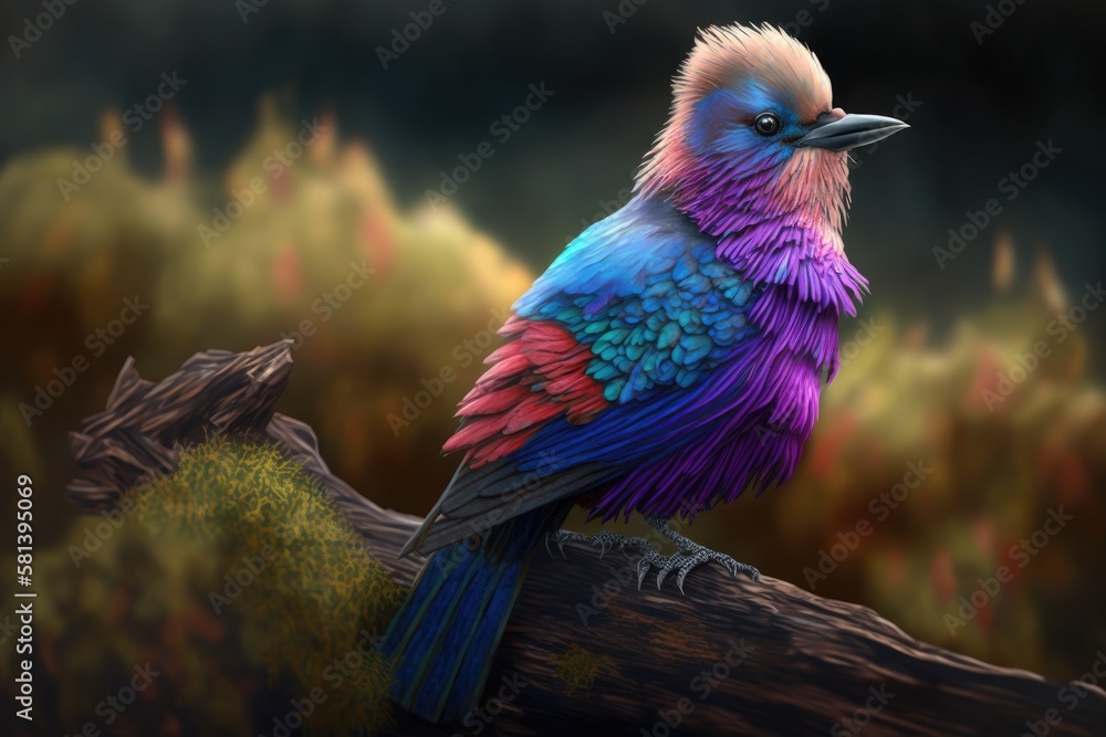 Patagonian comeebo, colored bird of patagonia. Generative AI