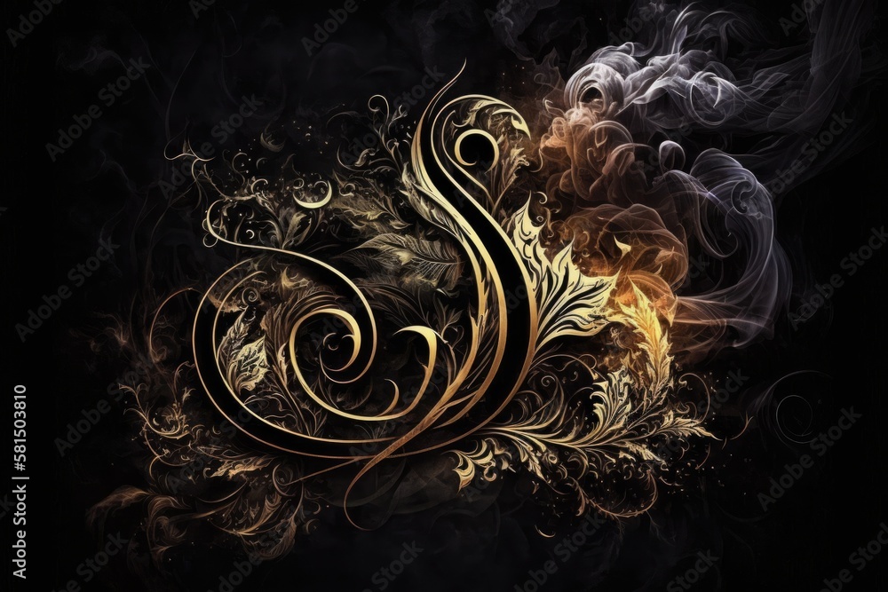 logo design smoke art photography. Generative AI