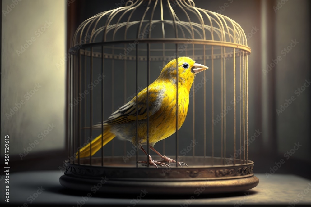 The canary chirped in the cage. Generative AI