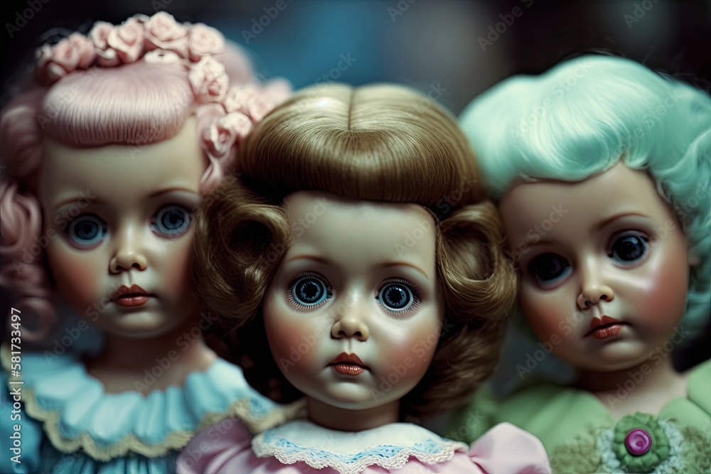 Plastic dolls. Generative AI