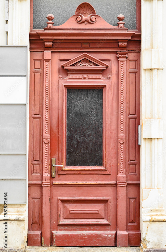 View of old building with vintage door