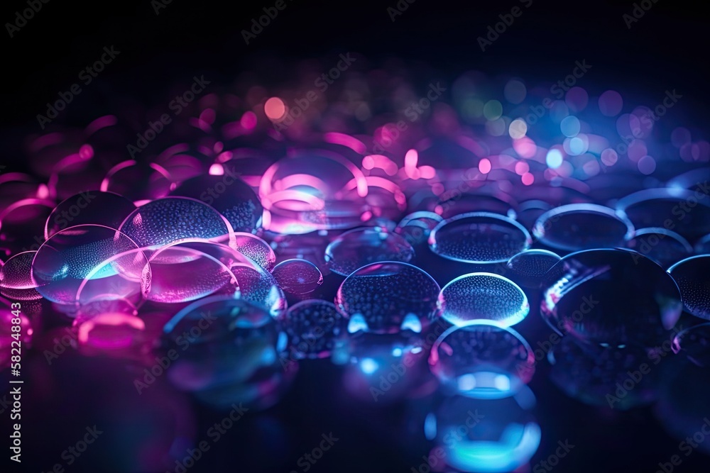 neon light to blur. overlay for lens flare. fluorescent flash bokeh shine. Blue purple color specks 