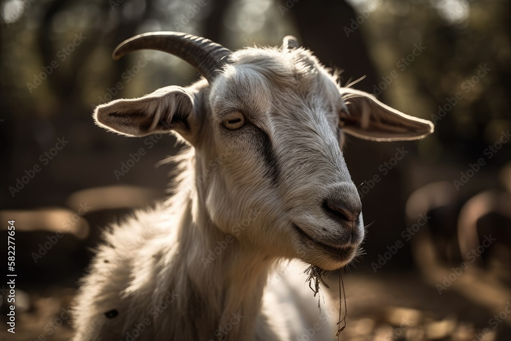 Indian domestic goat. Generative AI