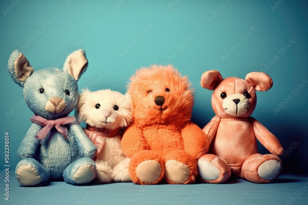 The gang and the teddy bear. Generative AI