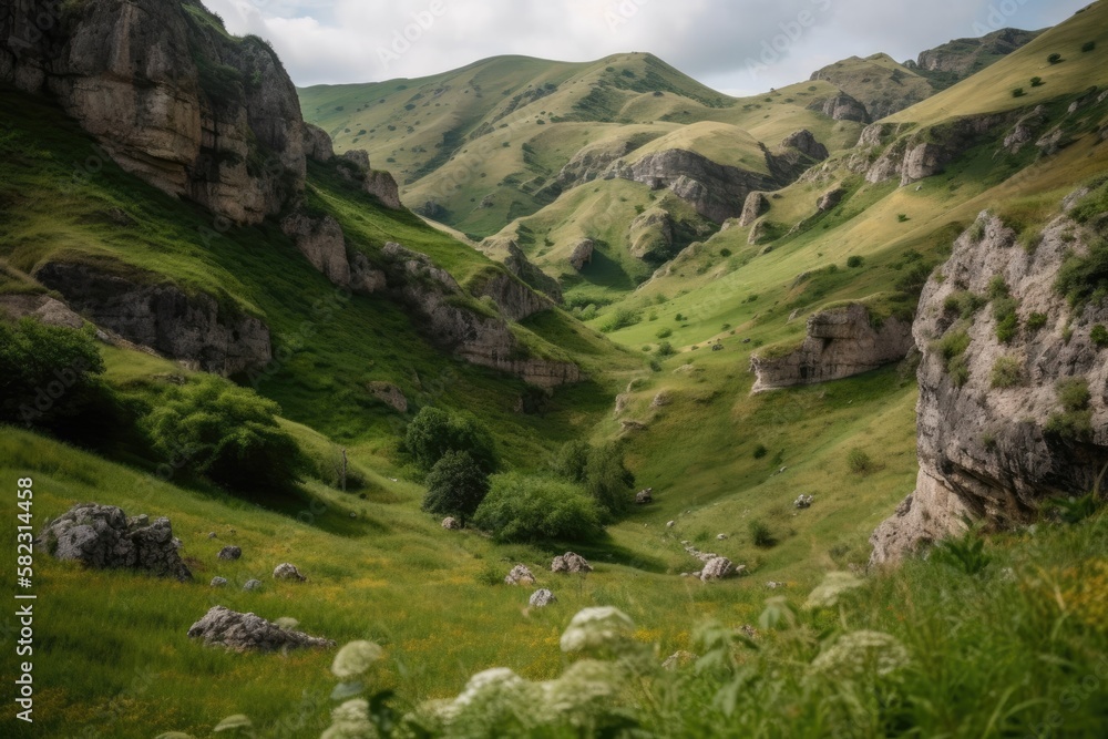 Azerbaijans natural landscape, Beautiful hills and mountains may be found in the village of Khinali