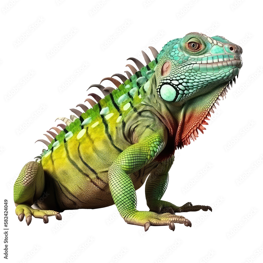 iguana isolated on a white background