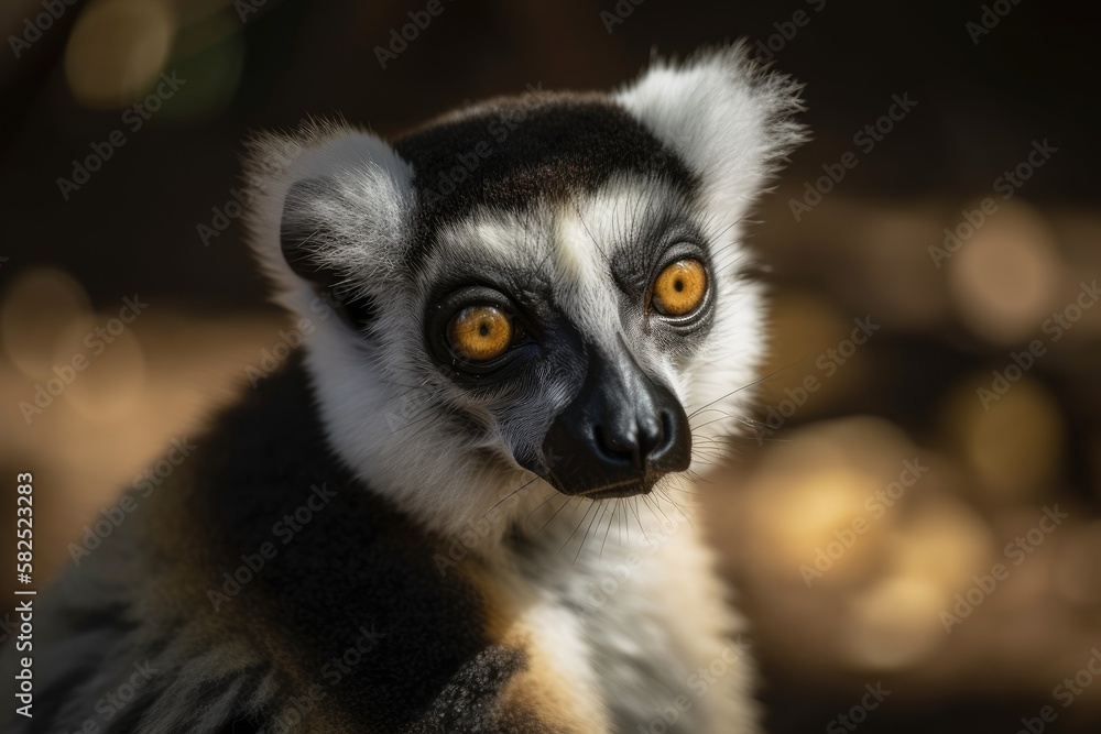 Madagascar lemur. Generative AI