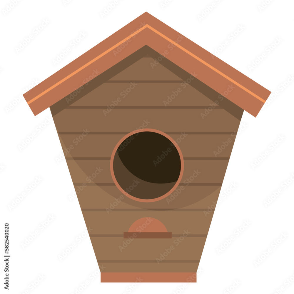 Bird house on white background