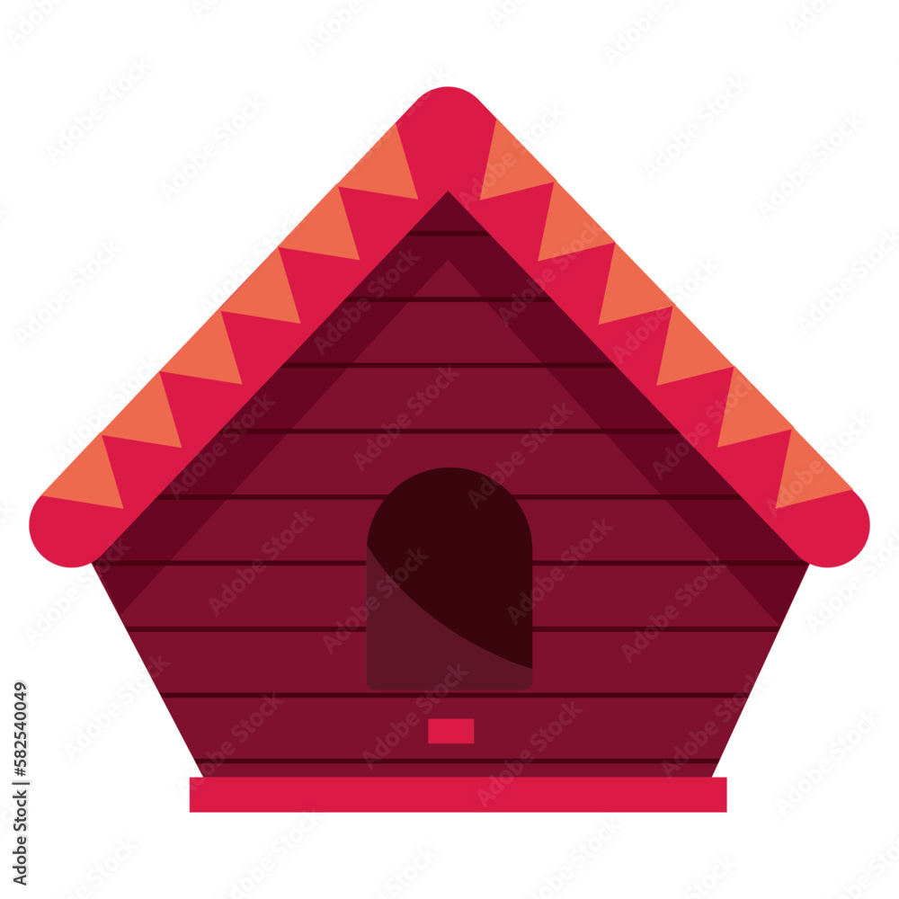 Bird house on white background