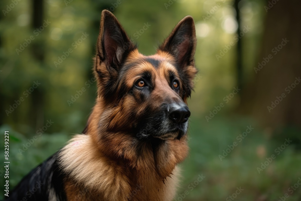 Terrific German Shepherd. Generative AI