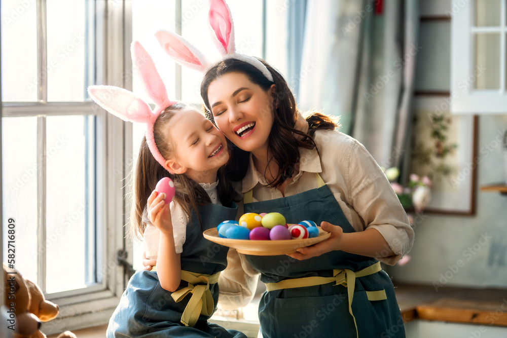 happy family at Easter