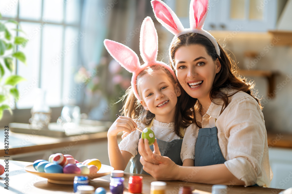 happy family at Easter