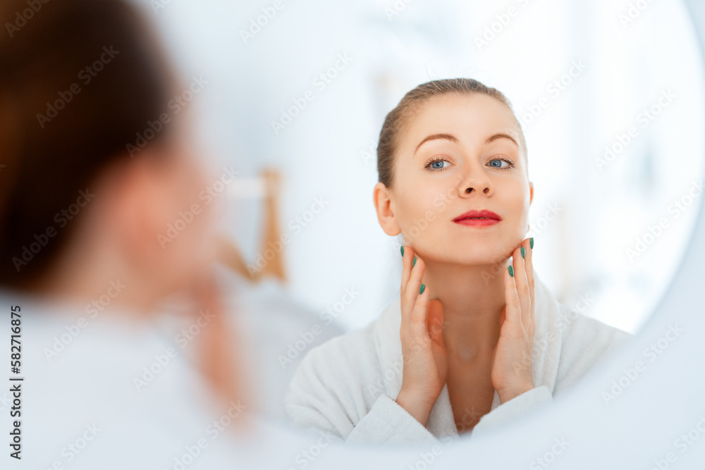 woman with cream for her face