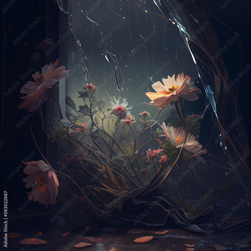 AI-generated illustration wildflowers