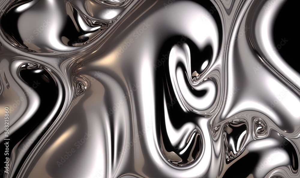  a black and silver abstract background with a wavy design on the bottom of the image and the bottom