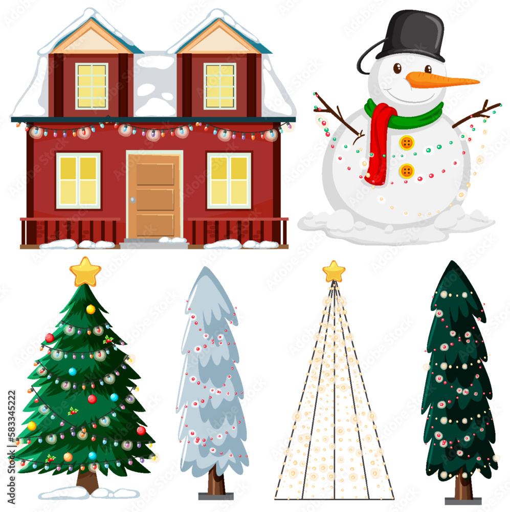 Christmas Decoration Elements Vector Set