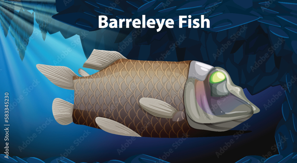 Barreleye Fish Vector Design